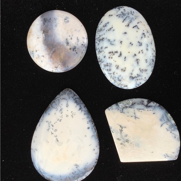 Intricate & gorgeous Jewelry Grade Dendritic Opal Cabochons Lot #2 - Picture 2 of 16